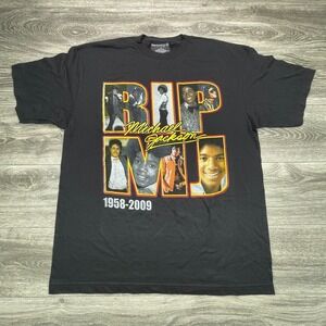 Michael Jackson Shirt Mens XL Black King Of Pop Tribute Legend Iconic RIP Y2K